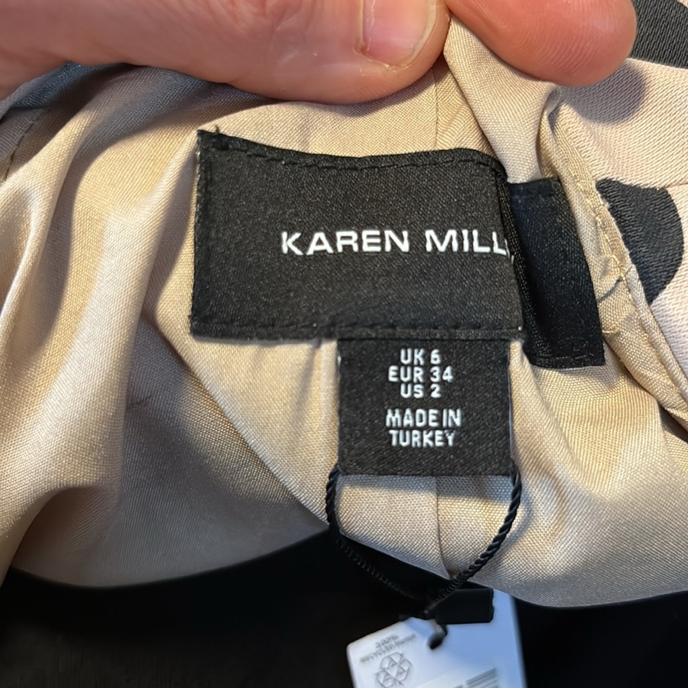 Karen Millen Polka Dot Cropped Jacket - Picture 3 of 8